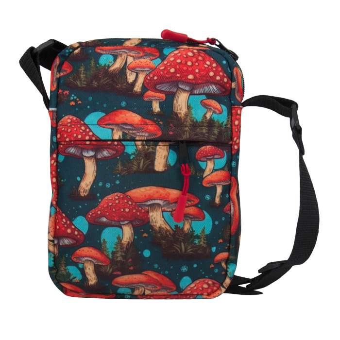 Сумка через плечо Два квартала Мухоморы с карманом 2.0 яркая