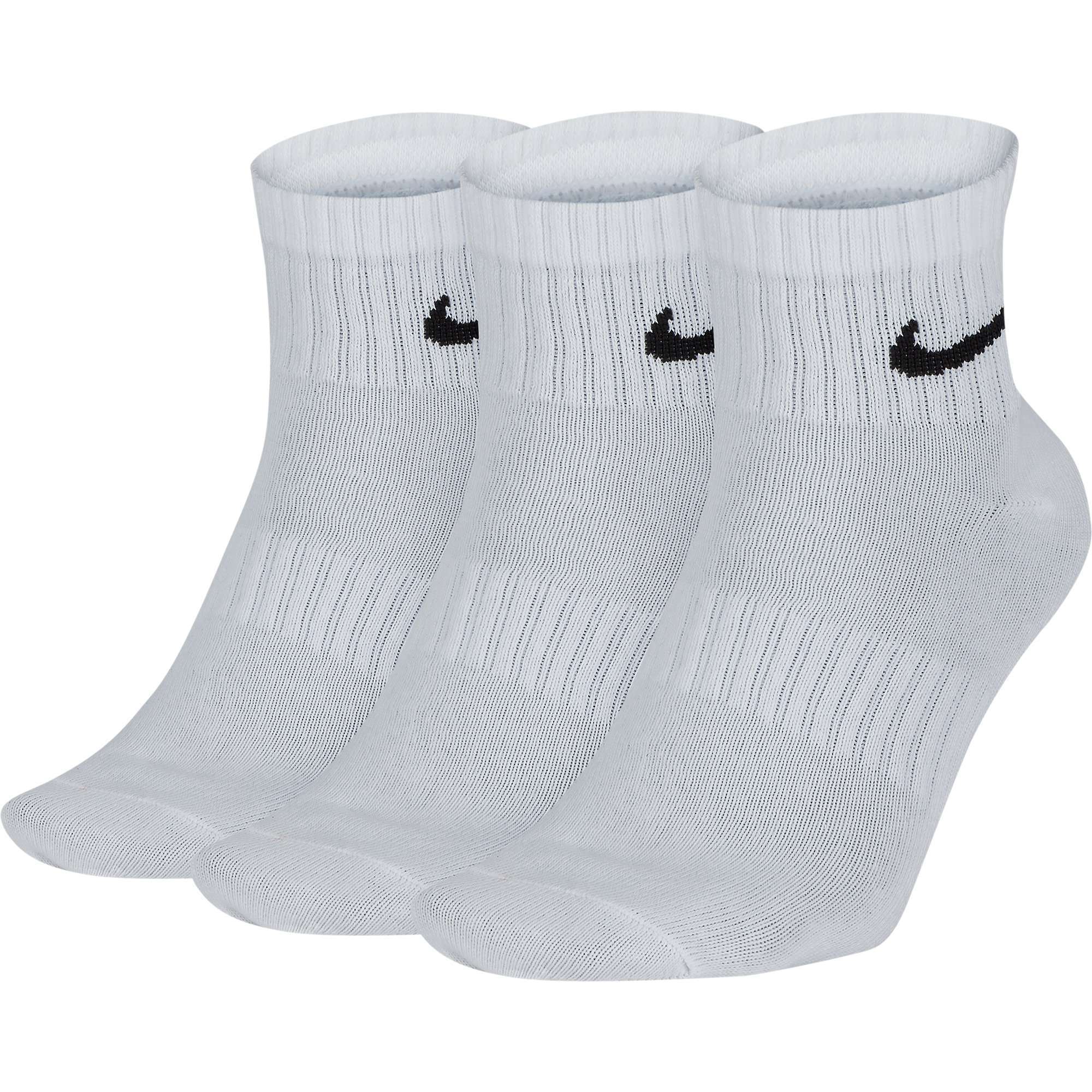 Носки Nike everyday Ankle низкие КОМПЛЕКТ 3 пары белые 42-46р-р.SX7677-100