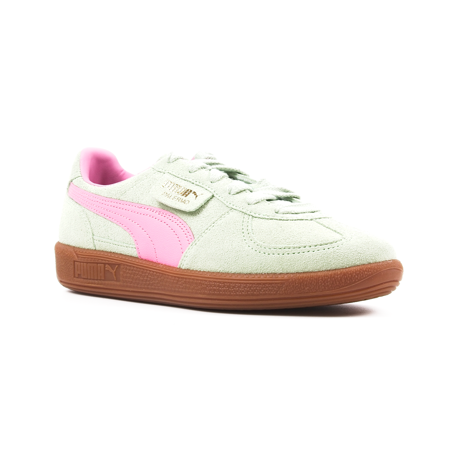 Кроссовки женские Puma Palermo зеленый-розовый 39646302