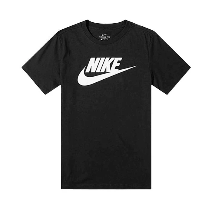 Футболка Nike AR5004-010 черная/белое лого — фото 1